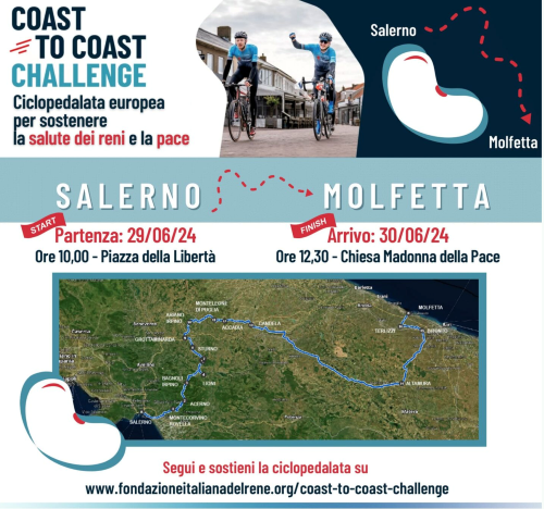 Delegazione Biogem alla ‘Coast to coast challenge’ per la salute dei reni